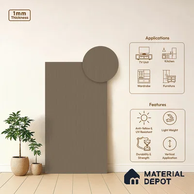 Dusty Petal Patterned Look WP 43 512 8 ft x 4 ft Texture Finish Decorative Laminate - 1 mm | Suitable for Bedroom, TV Unit, Wardrobe