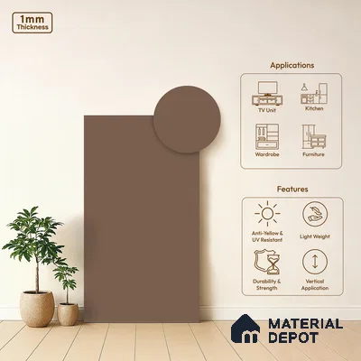 Sandrift Solid Colors Look SMT 903 8 ft x 4 ft Super Matte Finish Decorative Laminate - 1 mm | Suitable for Living Room, Kitchen, Office