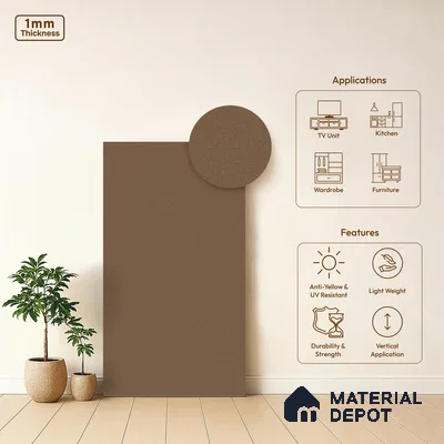 Sandrift Solid Colors Look SF 903 8 ft x 4 ft Suede Finish Decorative Laminate - 1 mm | Suitable for Living Room, Kitchen, Office