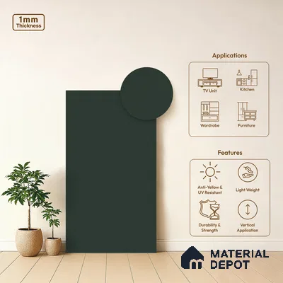 Turkish Blue Solid Colors Look SF 910 8 ft x 4 ft Suede Finish Decorative Laminate - 1 mm | Suitable for Living Room, Kitchen, Office