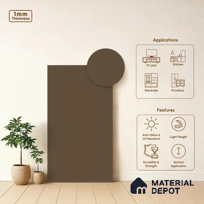 Vanilla Glaze Patterned Look WP 32 511 8 ft x 4 ft Texture Finish Decorative Laminate - 1 mm | Suitable for Bedroom, TV Unit, Wardrobe