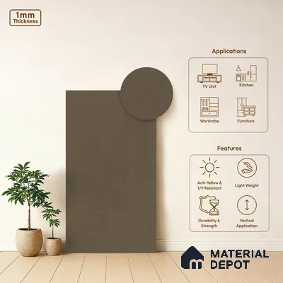 Stone Look WP 6 938 8 ft x 4 ft Texture Finish Decorative Laminate - 1 mm | Suitable for TV Unit, Wardrobe, Kitchen Cabinets