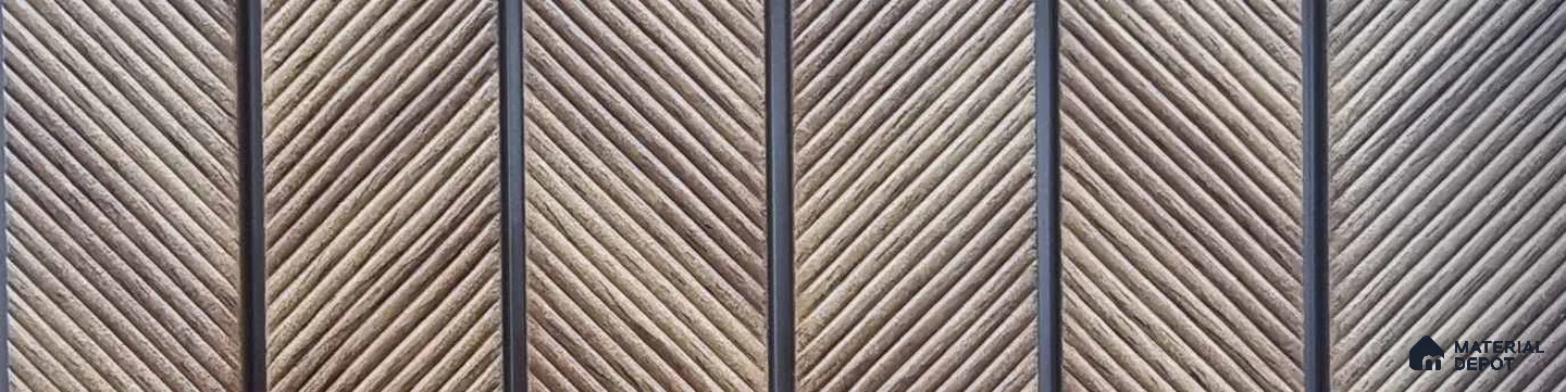 PN 06972 Patterned Look Louver1 8 ft x 0.83 ft Texture Finish  - 10 mm | Suitable for Feature Wall, TV Unit & Living Room