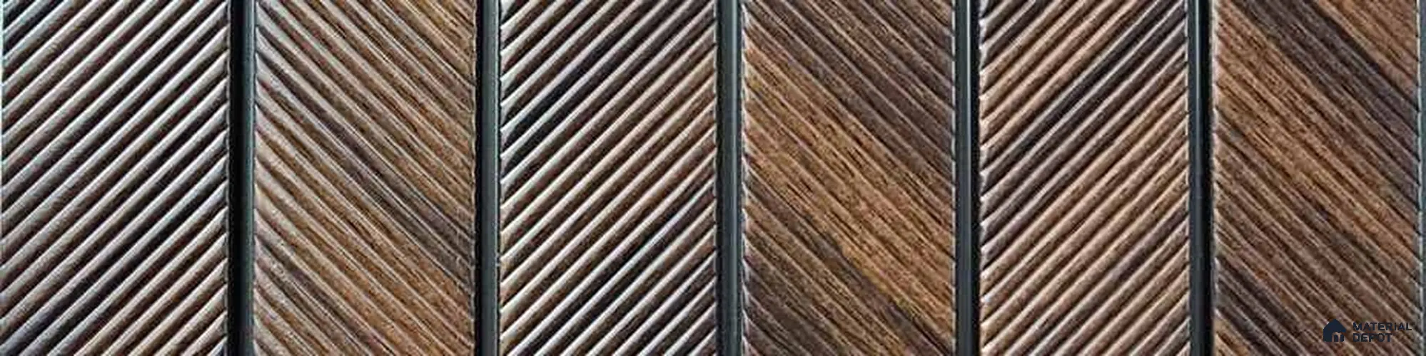 PN 06973 Patterned Look Louver1 8 ft x 0.83 ft Texture Finish  - 10 mm | Suitable for Feature Wall, TV Unit & Living Room