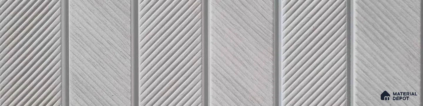 PN 06970 Patterned Look Louver1 8 ft x 0.83 ft Texture Finish  - 10 mm | Suitable for Feature Wall, TV Unit & Living Room