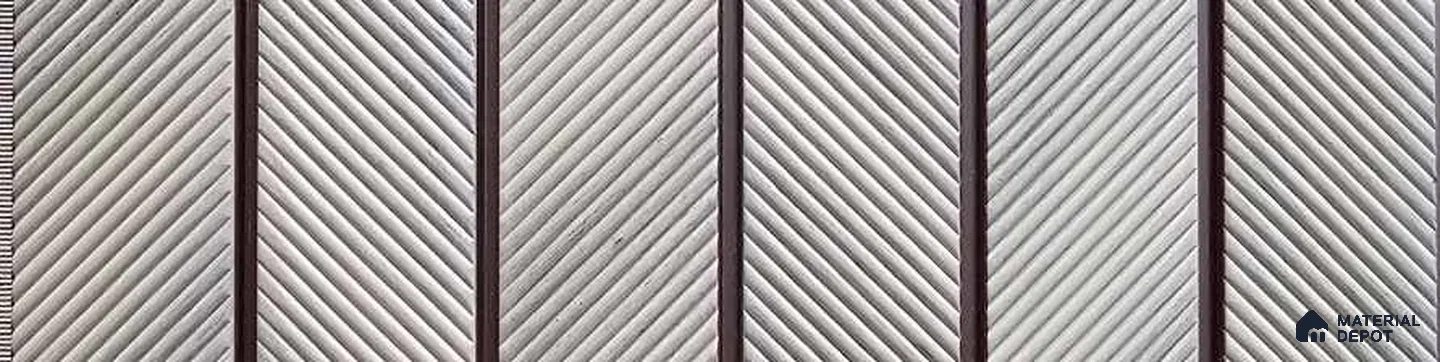 PN 06971 Patterned Look Louver1 8 ft x 0.83 ft Texture Finish - 10 mm | Suitable for Feature Wall, TV Unit & Living Room