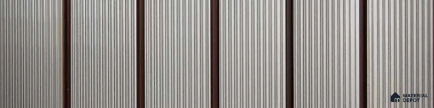 PN 06965 Textured Solid Look Louver1 8 ft x 0.83 ft Texture Finish  - 10 mm | Suitable for Feature Wall, TV Unit & Living Room