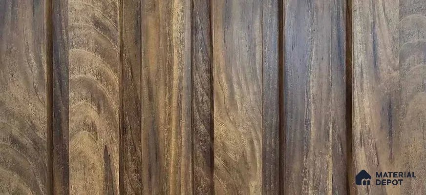 PN 06983 Wood Look Louver1 9.5 ft x 0.83 ft Texture Finish  - 10 mm | Suitable for Feature Wall, TV Unit & Living Room