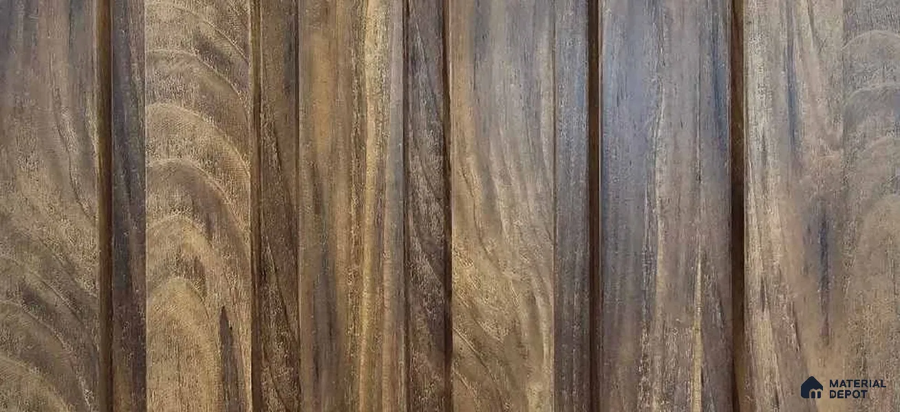 PN 06983 Wood Look Louver1 9.5 ft x 0.83 ft Texture Finish - 10 mm | Suitable for Feature Wall, TV Unit & Living Room