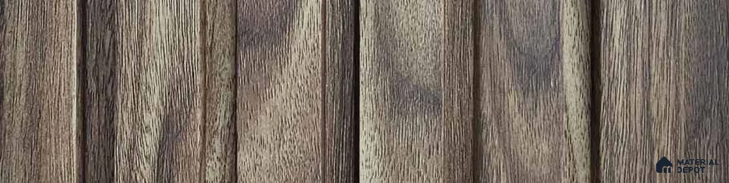 PN 06986 Wood Look Louver1 9.5 ft x 0.83 ft Texture Finish - 10 mm | Suitable for Feature Wall, TV Unit & Living Room