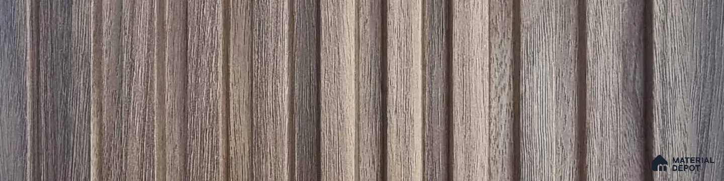 PN 07001 Wood Look Louver1 9.5 ft x 0.83 ft Texture Finish  - 10 mm | Suitable for Feature Wall, TV Unit & Living Room