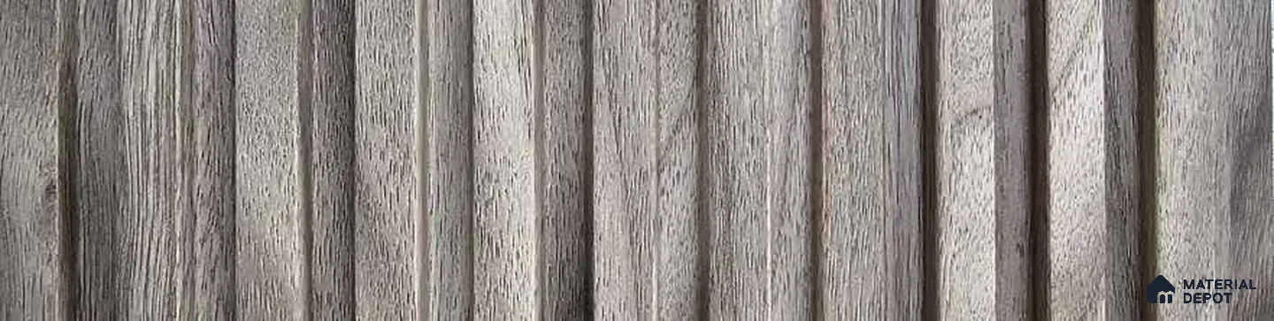 PN 07002 Wood Look Louver1 9.5 ft x 0.83 ft Texture Finish - 10 mm | Suitable for Feature Wall, TV Unit & Living Room
