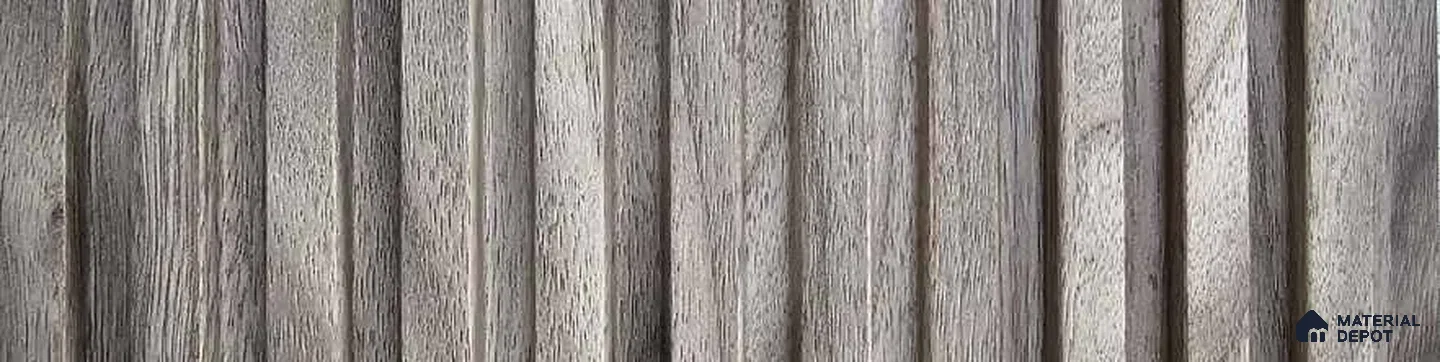 PN 07002 Wood Look Louver1 9.5 ft x 0.83 ft Texture Finish - 10 mm | Suitable for Feature Wall, TV Unit & Living Room