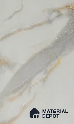 White Marble look LM 24973 8 ft x 4 ft Texture Finish Decorative Laminate - 1 mm | Suitable for TV Unit, Wardrobe, Kitchen Cabinets