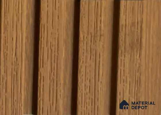 Brown Wooden Louver PN 05724 9.5 ft x 4.8 inch Charcoal Panel - 11 mm | Suitable for Feature Wall, TV Unit & Living Room | Width is Subjected to 5% Variation