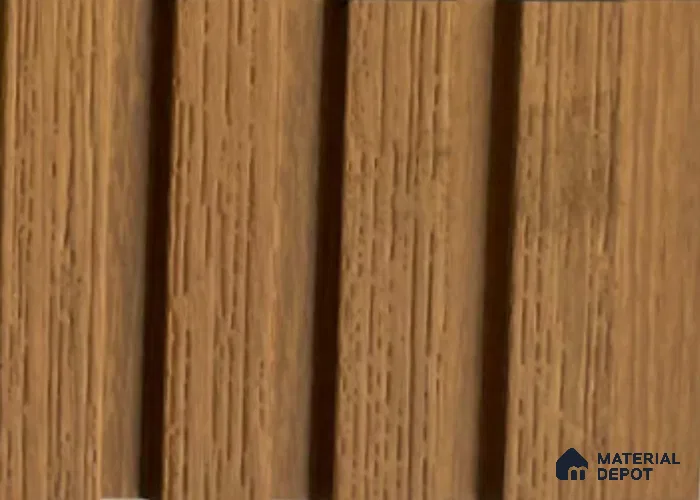 Brown Wooden Louver PN 05724 9.5 ft x 4.8 inch Charcoal Panel - 11 mm | Suitable for Feature Wall, TV Unit & Living Room | Width is Subjected to 5% Variation