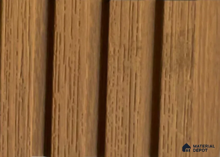 Brown Wooden Louver PN 05724 9.5 ft x 4.8 inch Charcoal Panel - 11 mm | Suitable for Feature Wall, TV Unit & Living Room | Width is Subjected to 5% Variation