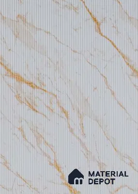 PN 07330 Marble Look Louver 8 ft x 2 ft Texture Finish  - 8 mm | Suitable for Feature Wall, TV Unit & Living Room