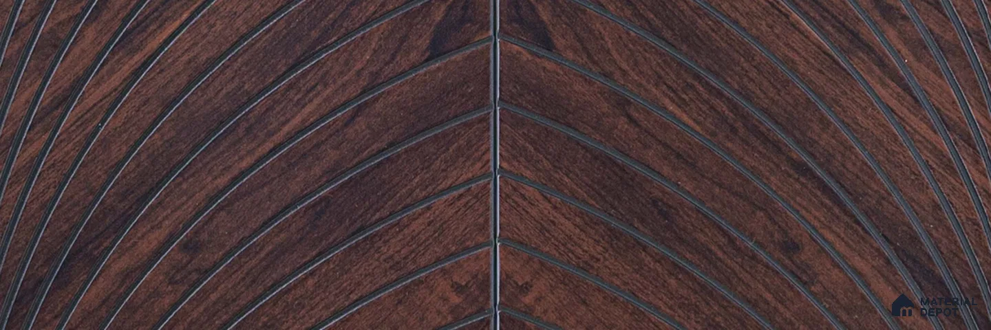 PN 07238 Wood Look Louver 8 ft x 1 ft Texture Finish - 8 mm | Suitable for Feature Wall, TV Unit & Living Room