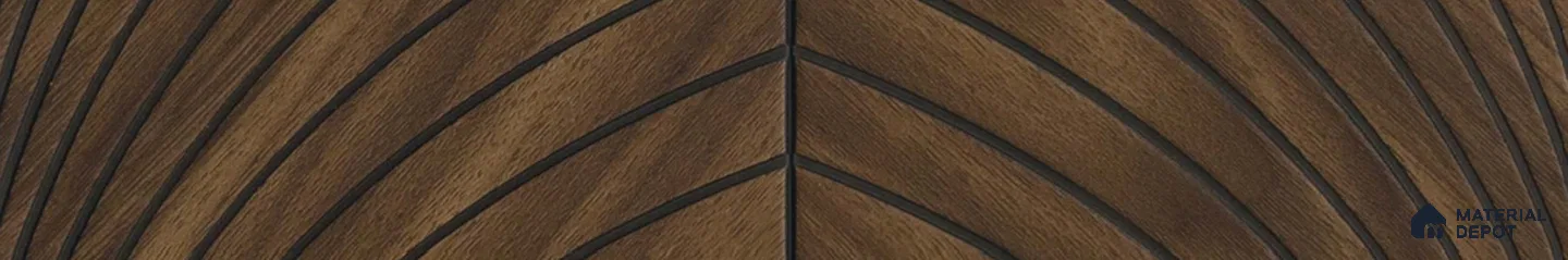 PN 07241 Wood Look Louver 8 ft x 1 ft Texture Finish - 8 mm | Suitable for Feature Wall, TV Unit & Living Room