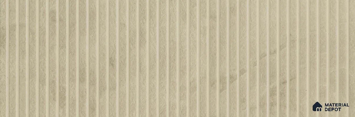 PN 07249 Stone Look Louver 8 ft x 1 ft Texture Finish  - 8 mm | Suitable for Feature Wall, TV Unit & Living Room