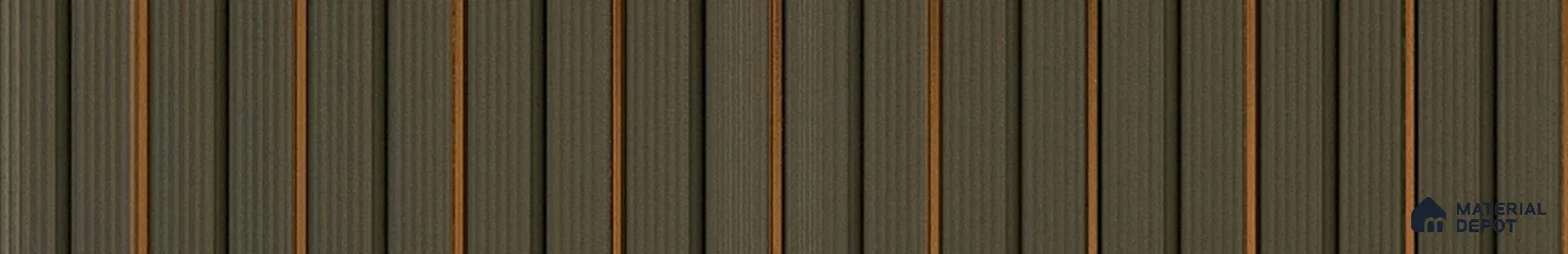 PN 07258 Wood Look Louver 8 ft x 1 ft Texture Finish - 8 mm | Suitable for Feature Wall, TV Unit & Living Room