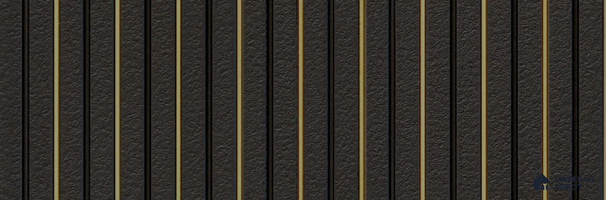 PN 07263 Wood Look Louver 8 ft x 1 ft Texture Finish  - 8 mm | Suitable for Feature Wall, TV Unit & Living Room
