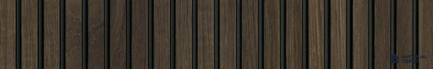 PN 07265 Wood Look Louver 8 ft x 1 ft Texture Finish  - 8 mm | Suitable for Feature Wall, TV Unit & Living Room