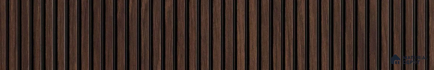 PN 07272 Wood Look Louver 8 ft x 1 ft Texture Finish  - 8 mm | Suitable for Feature Wall, TV Unit & Living Room