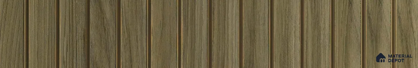 PN 07274 Wood Look Louver 8 ft x 1 ft Texture Finish  - 8 mm | Suitable for Feature Wall, TV Unit & Living Room
