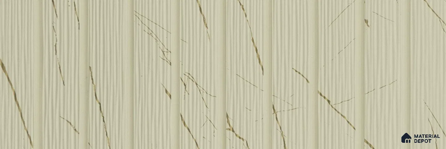 PN 07291 Wood Look Louver 8 ft x 1 ft Texture Finish  - 8 mm | Suitable for Feature Wall, TV Unit & Living Room