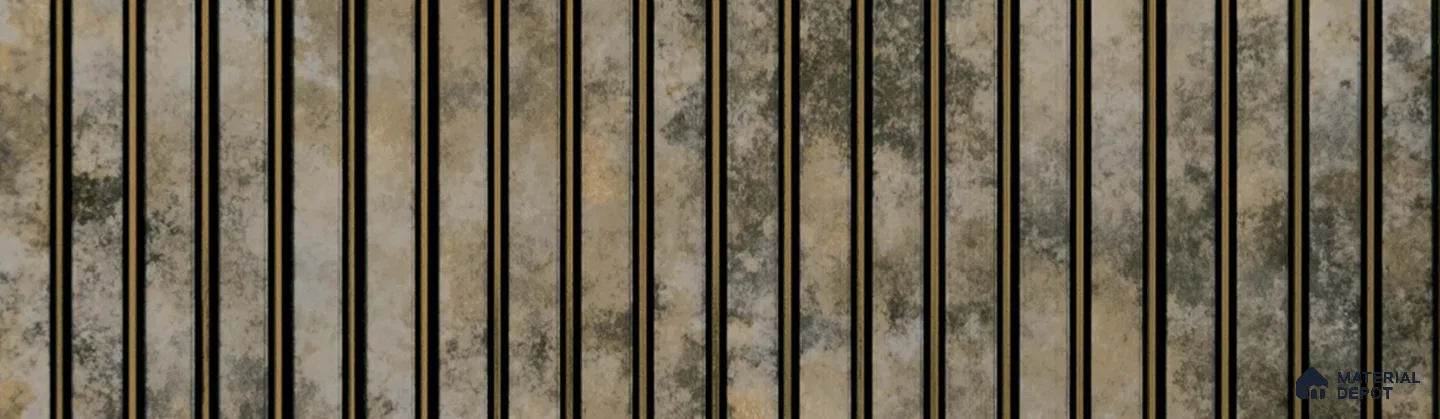 PN 07317 Marble Look Louver 8 ft x 1 ft Texture Finish - 8 mm | Suitable for Feature Wall, TV Unit & Living Room