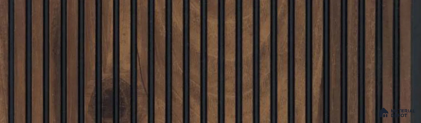 PN 07354 Wood Look Louver 8 ft x 0.65 ft Texture Finish - 8 mm | Suitable for Feature Wall, TV Unit & Living Room