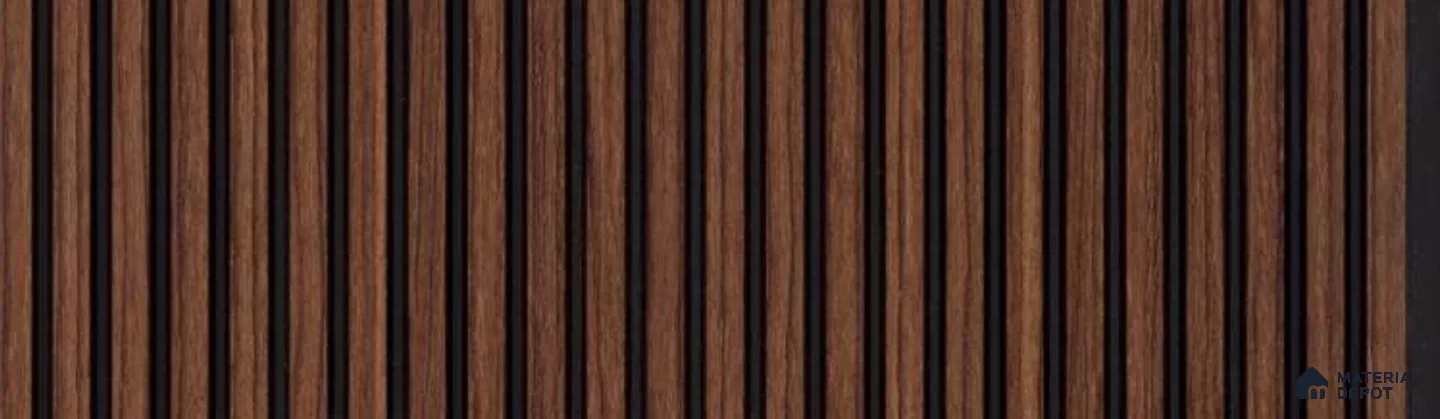 PN 07359 Wood Look Louver 8 ft x 0.65 ft Texture Finish - 8 mm | Suitable for Feature Wall, TV Unit & Living Room