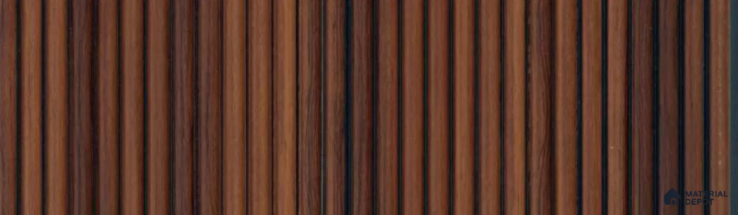 PN 07364 Wood Look Louver 8 ft x 0.65 ft Texture Finish  - 8 mm | Suitable for Feature Wall, TV Unit & Living Room