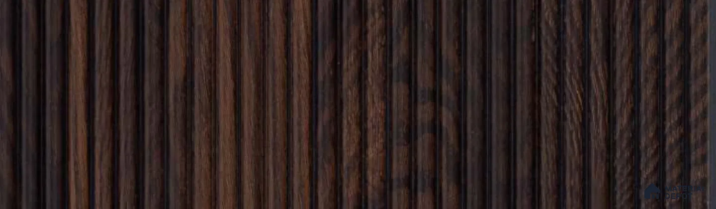 PN 07367 Wood Look Louver 8 ft x 0.65 ft Texture Finish  - 8 mm | Suitable for Feature Wall, TV Unit & Living Room
