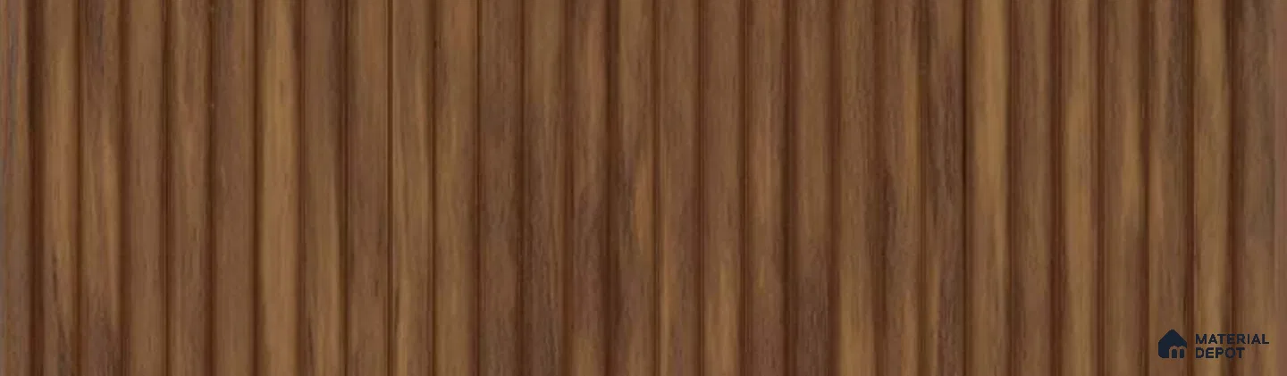 PN 07368 Wood Look Louver 8 ft x 0.65 ft Texture Finish - 8 mm | Suitable for Feature Wall, TV Unit & Living Room