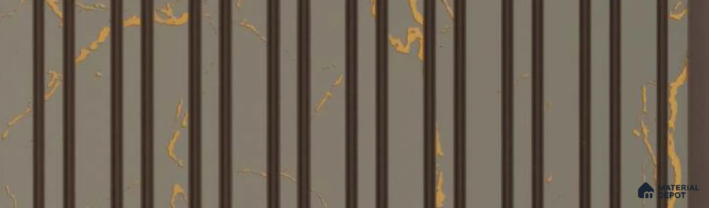 PN 07347 Marble Look Louver 8 ft x 0.65 ft Texture Finish  - 8 mm | Suitable for Feature Wall, TV Unit & Living Room