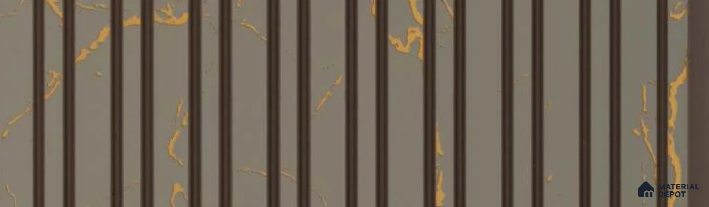 PN 07347 Marble Look Louver 8 ft x 0.65 ft Texture Finish - 8 mm | Suitable for Feature Wall, TV Unit & Living Room
