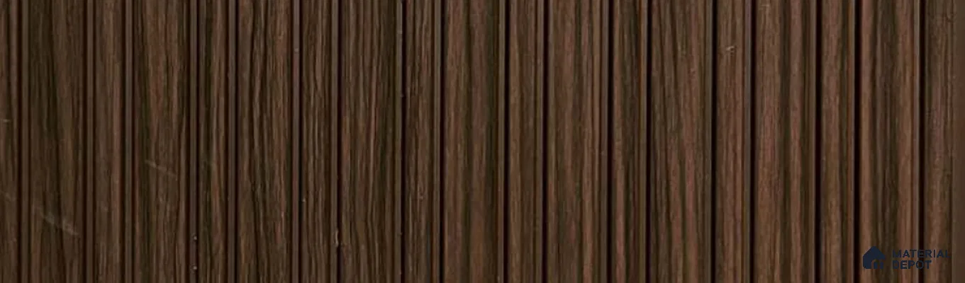 PN 07349 Wood Look Louver 8 ft x 0.65 ft Texture Finish  - 8 mm | Suitable for Feature Wall, TV Unit & Living Room