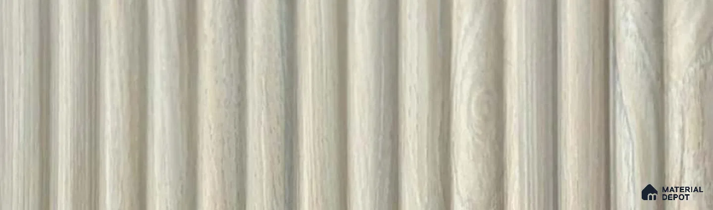 PN 07326 Wood Look Louver 8 ft x 0.65 ft Texture Finish  - 8 mm | Suitable for Feature Wall, TV Unit & Living Room