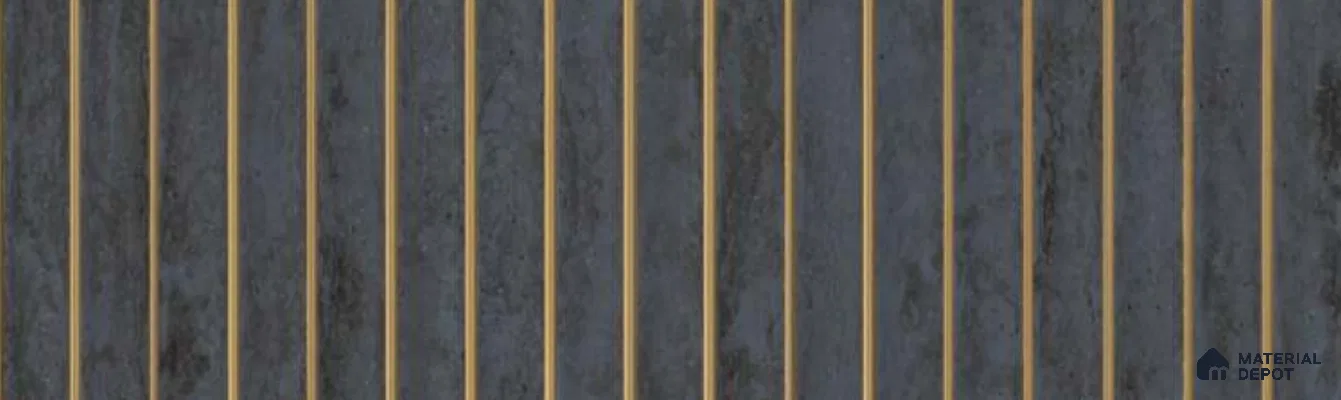 PN 07334 Marble Look Louver 8 ft x 0.65 ft Texture Finish  - 8 mm | Suitable for Feature Wall, TV Unit & Living Room