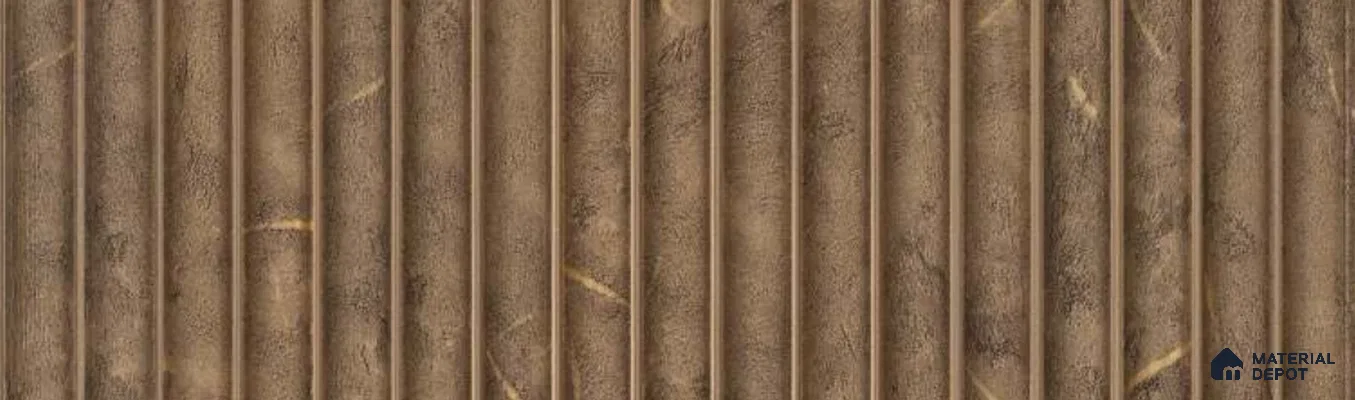 PN 07338 Marble Look Louver 8 ft x 0.65 ft Texture Finish  - 8 mm | Suitable for Feature Wall, TV Unit & Living Room