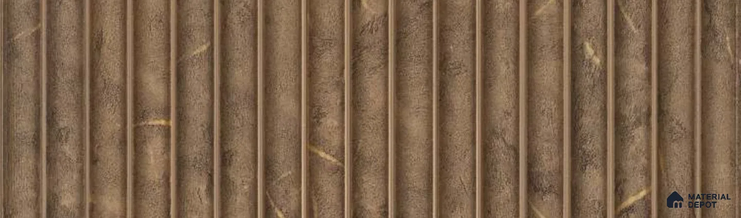 PN 07338 Marble Look Louver 8 ft x 0.65 ft Texture Finish  - 8 mm | Suitable for Feature Wall, TV Unit & Living Room