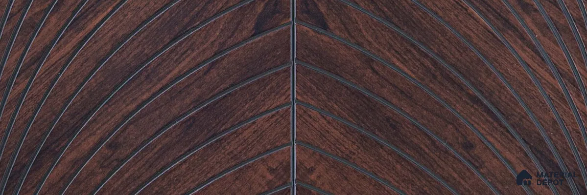 PN 07276 Wood Look Louver 9.5 ft x 1 ft Texture Finish  - 8 mm | Suitable for Feature Wall, TV Unit & Living Room