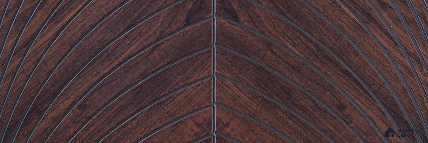 PN 07276 Wood Look Louver 9.5 ft x 1 ft Texture Finish - 8 mm | Suitable for Feature Wall, TV Unit & Living Room