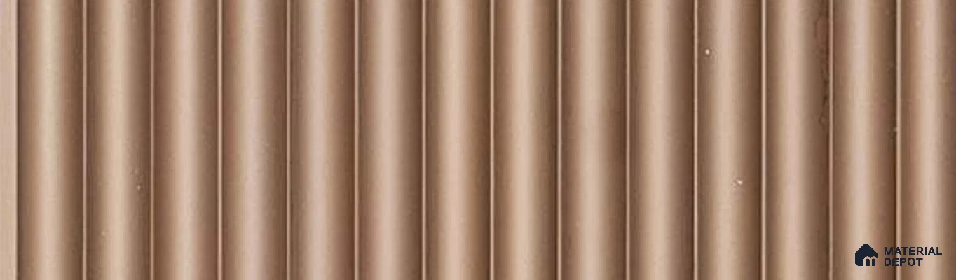 PN 07325 Solid Colors Look Louver 9.5 ft x 0.65 ft Texture Finish  - 8 mm | Suitable for Feature Wall, TV Unit & Living Room