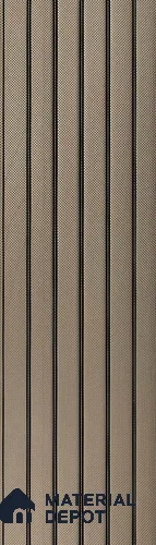 PN 07185 Fabric Look Louver 8 ft x 0.83 ft Texture Finish  - 10 mm | Suitable for Feature Wall, TV Unit & Living Room