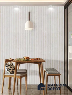 PN 07199 Textured Solid Look Louver 8 ft x 0.83 ft Texture Finish  - 10 mm | Suitable for Feature Wall, TV Unit & Living Room