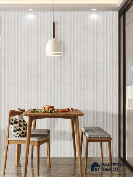 PN 07199 Textured Solid Look Louver 8 ft x 0.83 ft Texture Finish  - 10 mm | Suitable for Feature Wall, TV Unit & Living Room